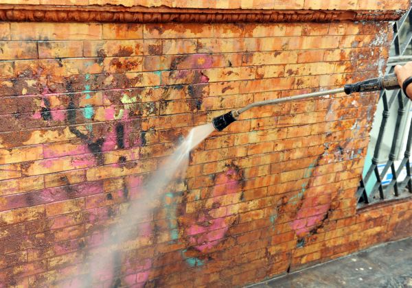 Brick Graffiti Cleaning in El Cajon